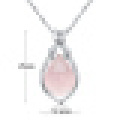 Frauen &amp; rsquor; S 925 Sterling Silber Teardrop Shaped Anhänger Halskette mit Kette